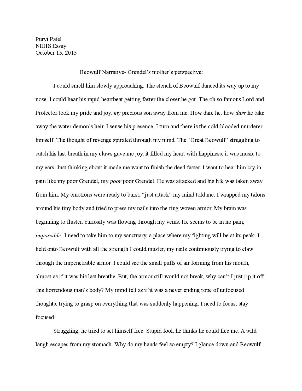 essay on the story beowulf