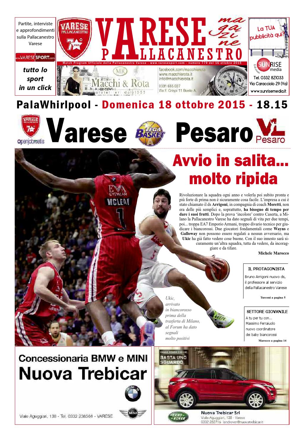 Pallacanestro VaresePesaro by SUNRISE Media Issuu