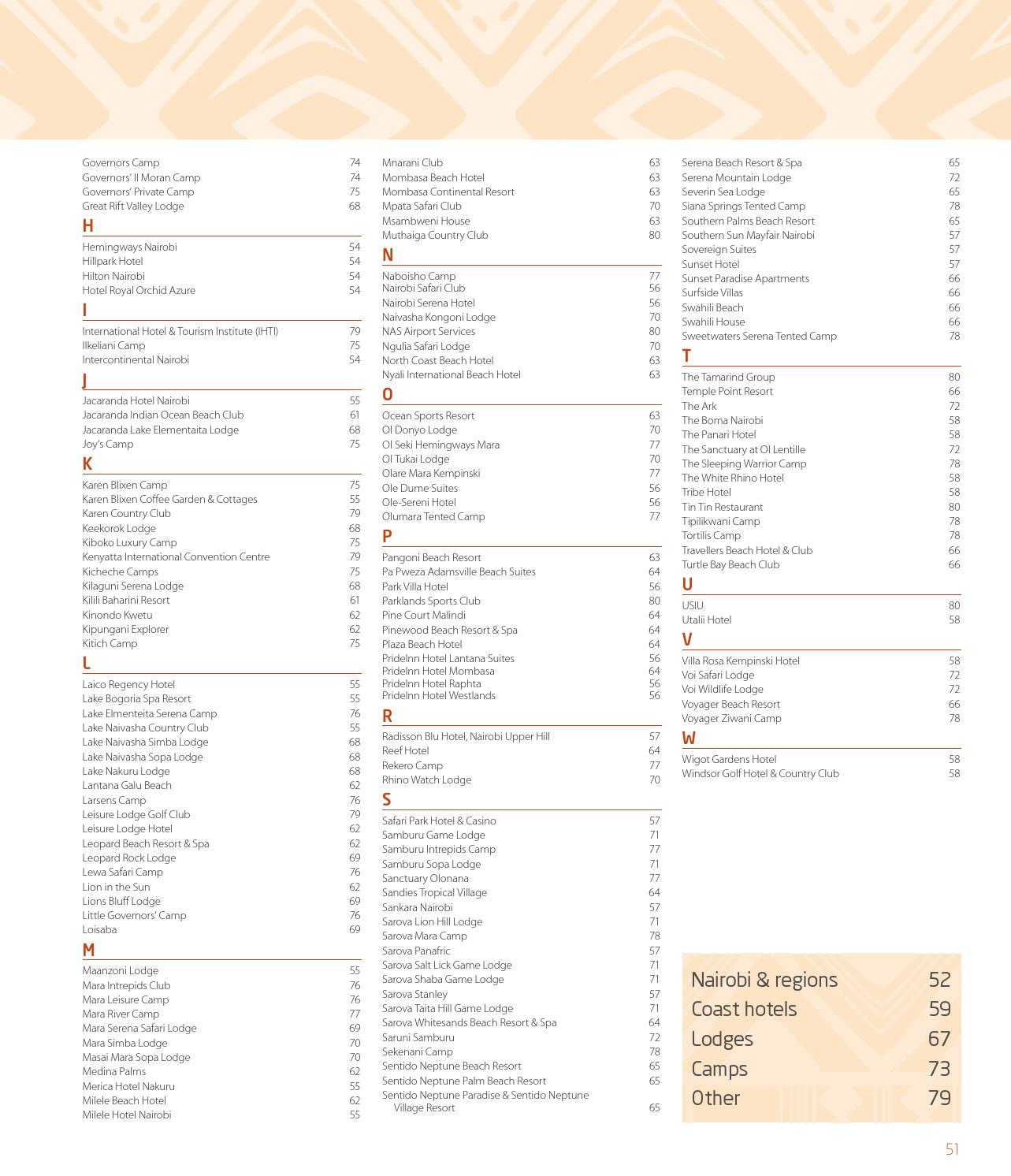 Kenya Hotel & Restaurant Guide 2016 by Land & Marine Publications Ltd