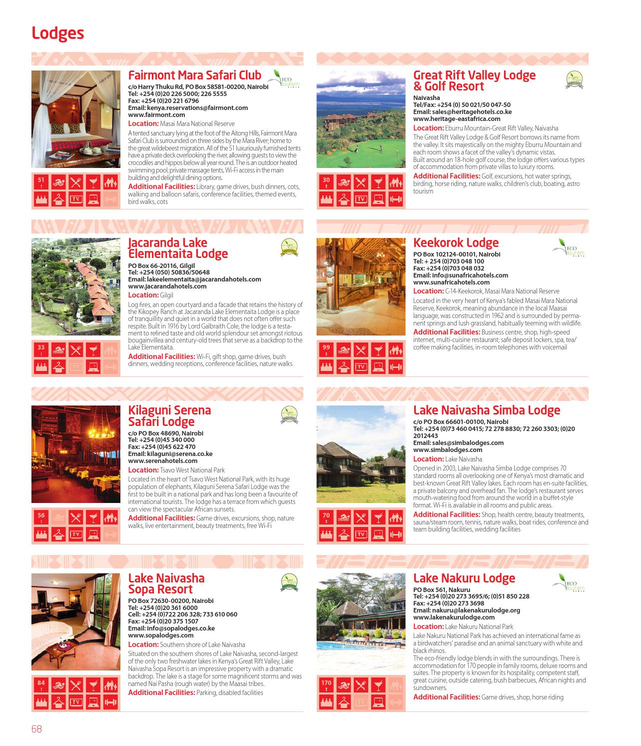 Kenya Hotel & Restaurant Guide 2016 by Land & Marine Publications Ltd