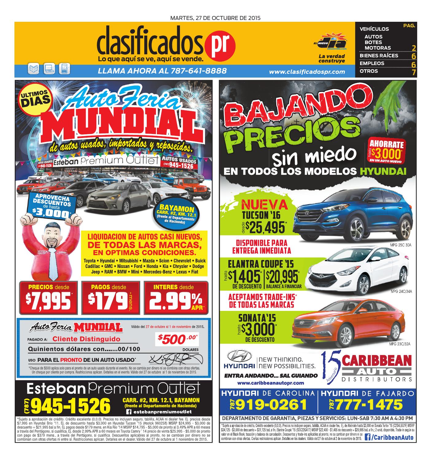 ClasificadosPR 10 27 2015 by Issuu