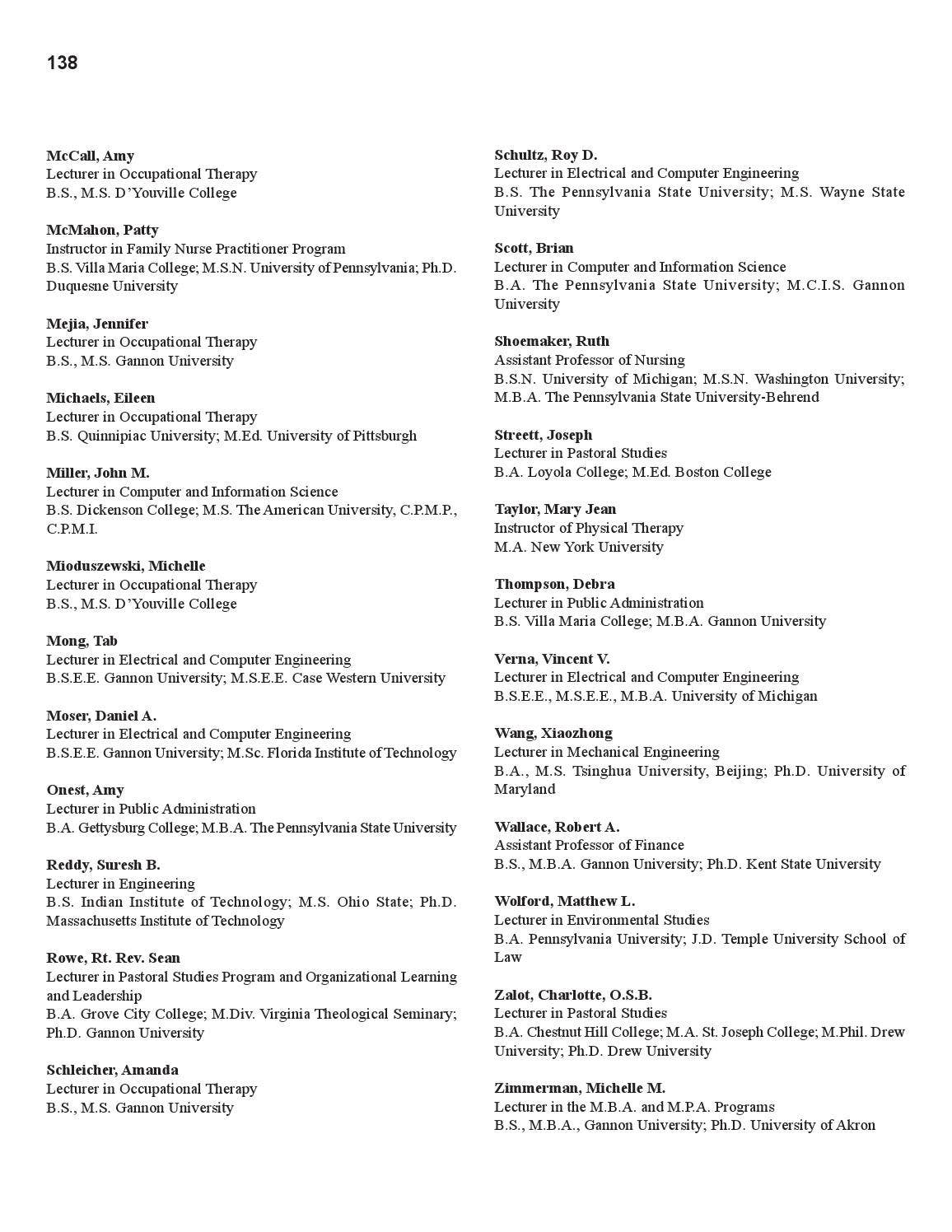 Gannon University Graduate Catalog 20152016 by Gannon University Issuu