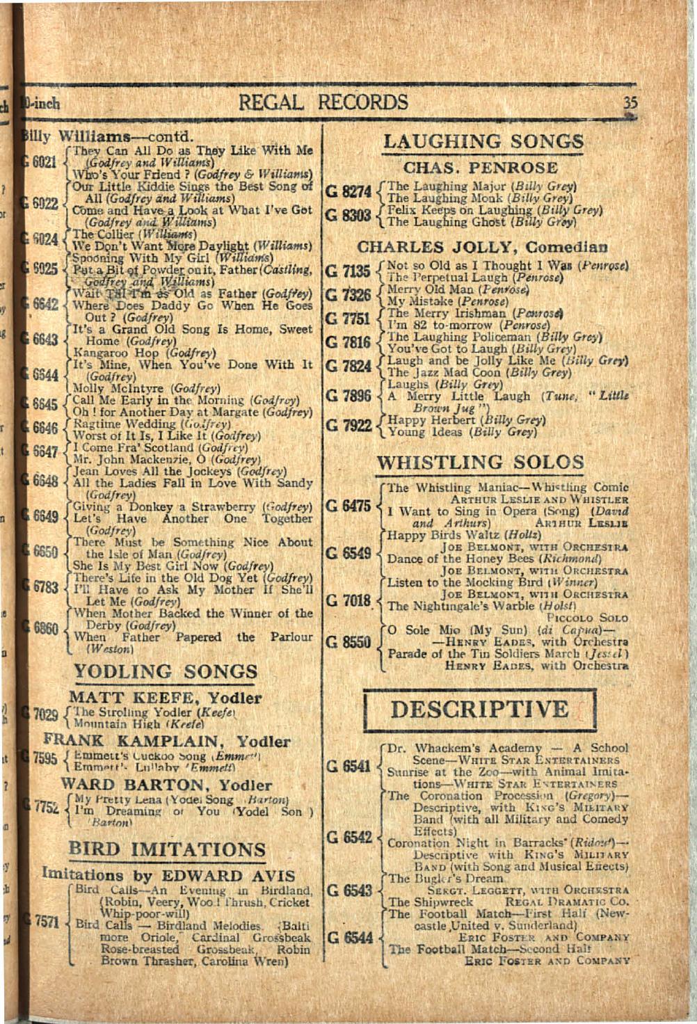 REGAL Records (uk) Catalogue 1926 by 78rpm Club Issuu