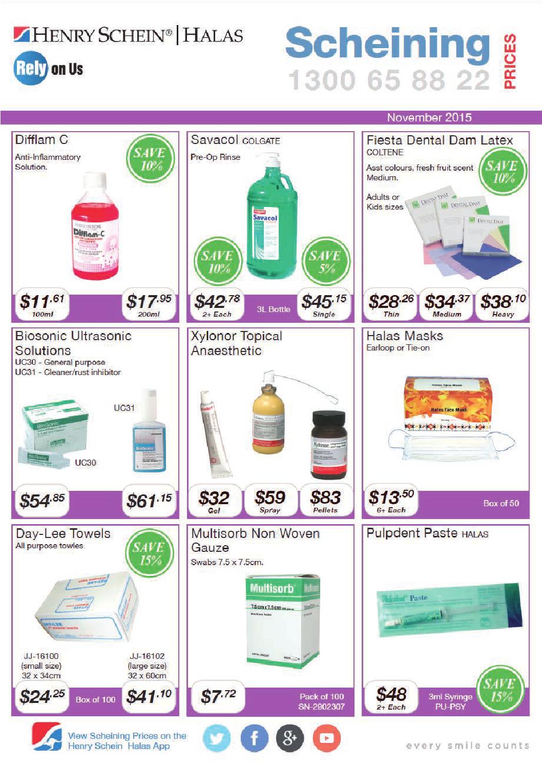 Scheining Prices by Henry Schein Australia Issuu