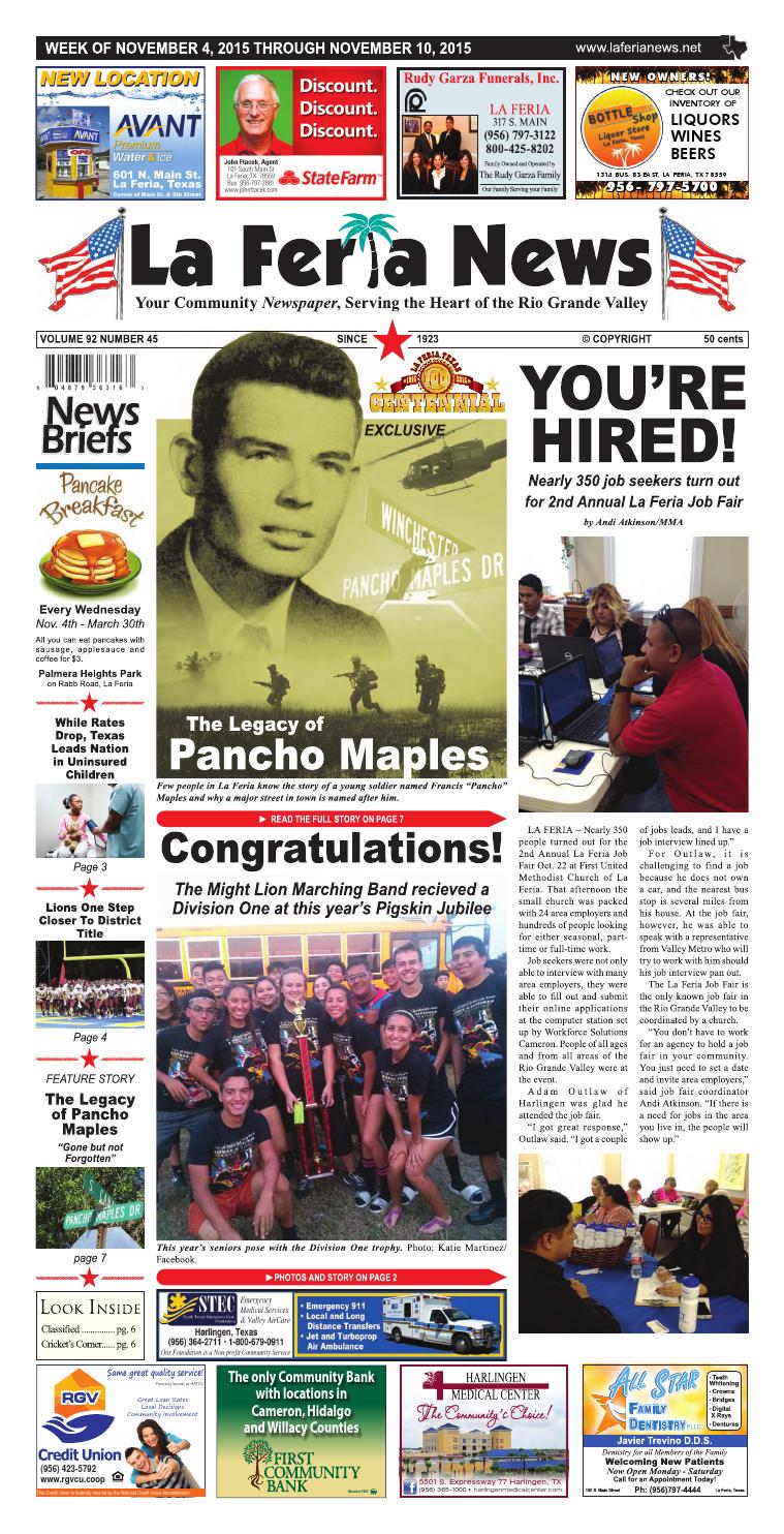 La Feria News November 4, 2015 by La Feria News Issuu