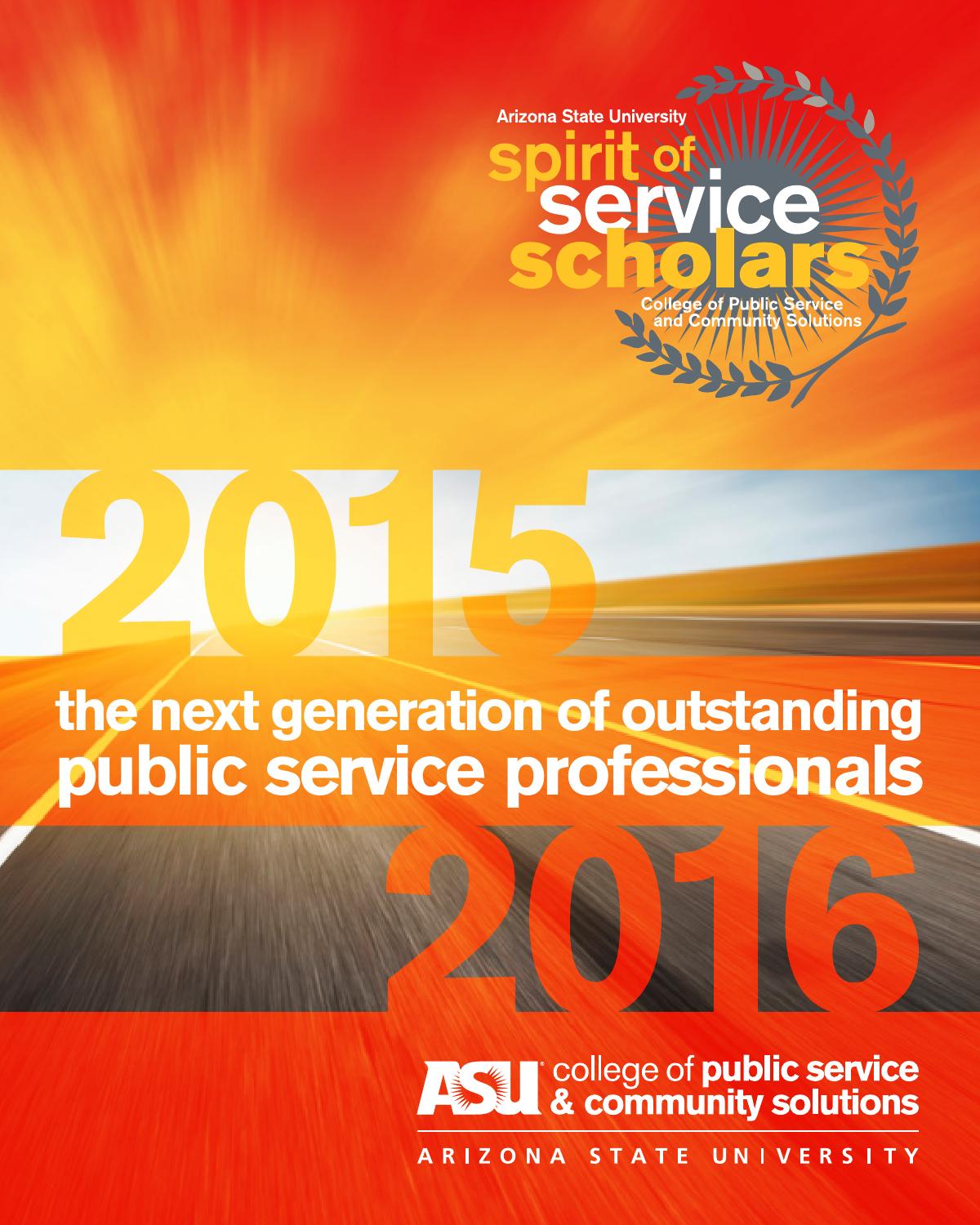 Spirit of Service Scholars 2015-2016 program by ASU Public Service - Issuu