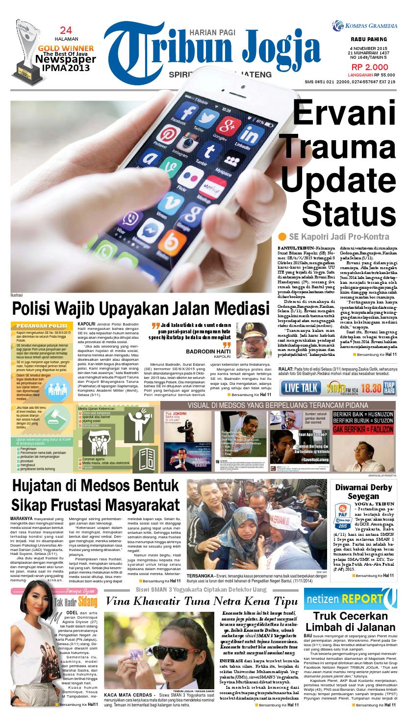 Tribunjogja 04-11-2015 by tribun jogja - Issuu