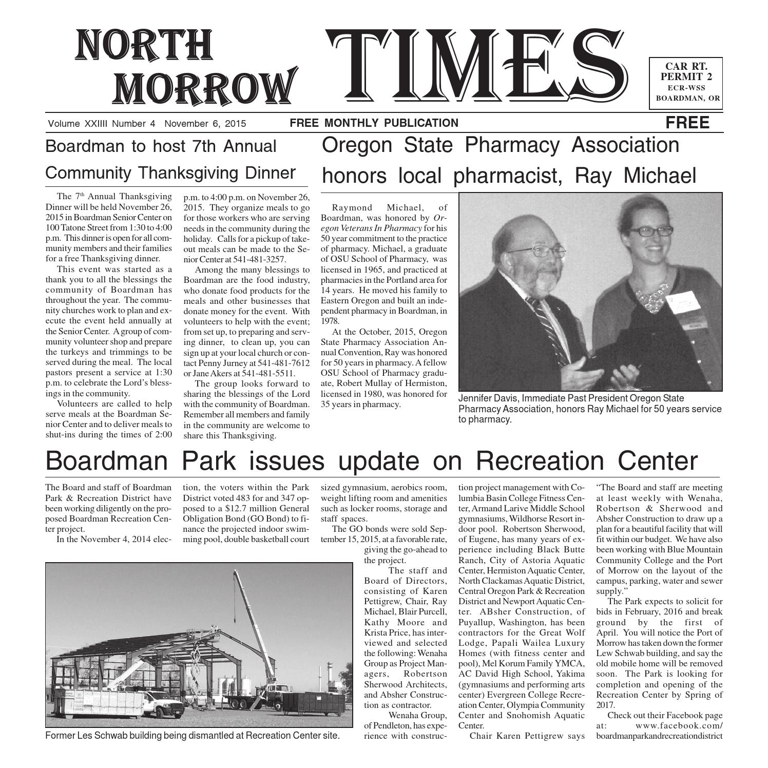 North Morrow Times November, 2015 by North Morrow Times Issuu
