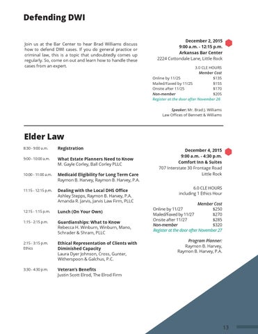 Fall 2015 CLE 书桌 目录 第 13 页