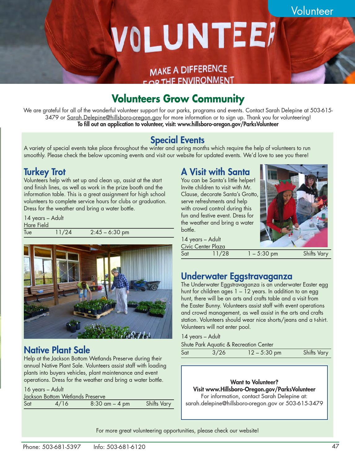 Hillsboro Parks & Recreation Activities Guide Winter/Spring 2016 by