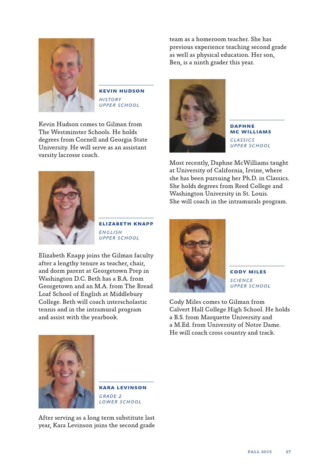 Fall 2015 Gilman Bulletin by Gilman School Issuu