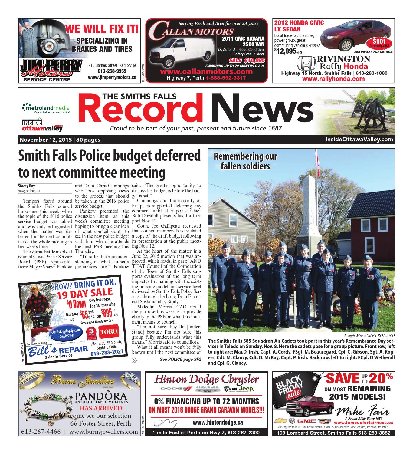 Smithsfalls111215 by Metroland East Smiths Falls Record News Issuu