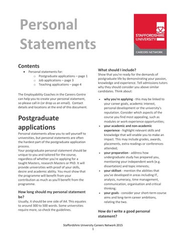 personal statement teaching