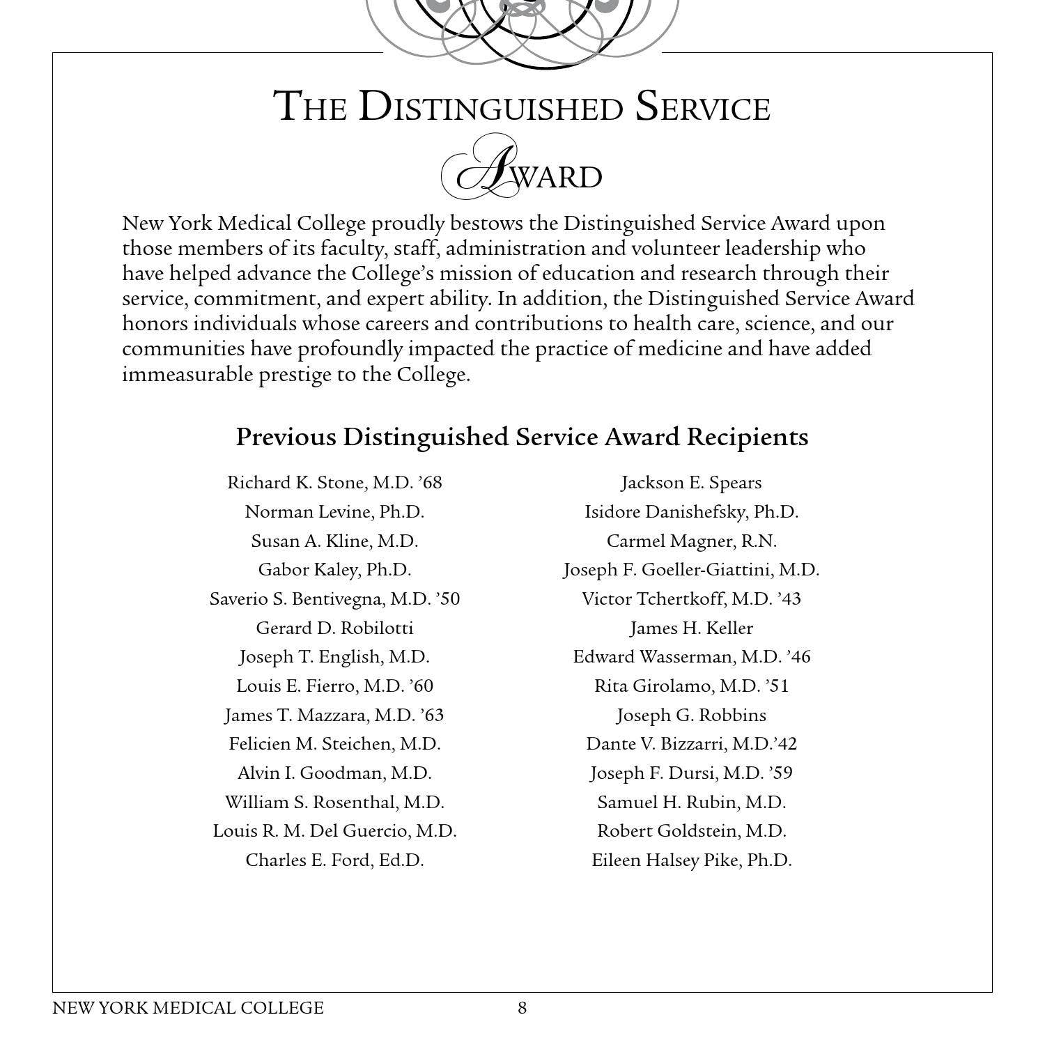 2015 NYMC Founder's Dinner Journal by New York Medical College - Issuu