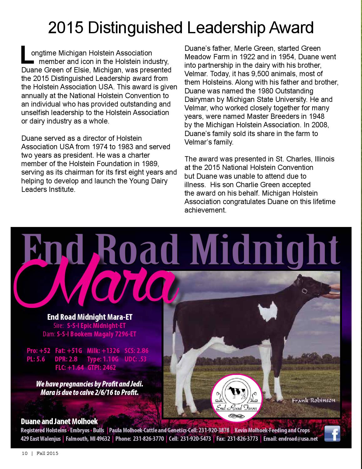 Michigan Dairy Cattle News 2015 Fall by Dairy Agenda Today Issuu