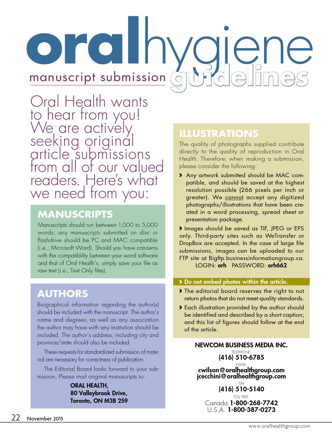 Oral Hygiene November 2015 by Annex Business Media Issuu