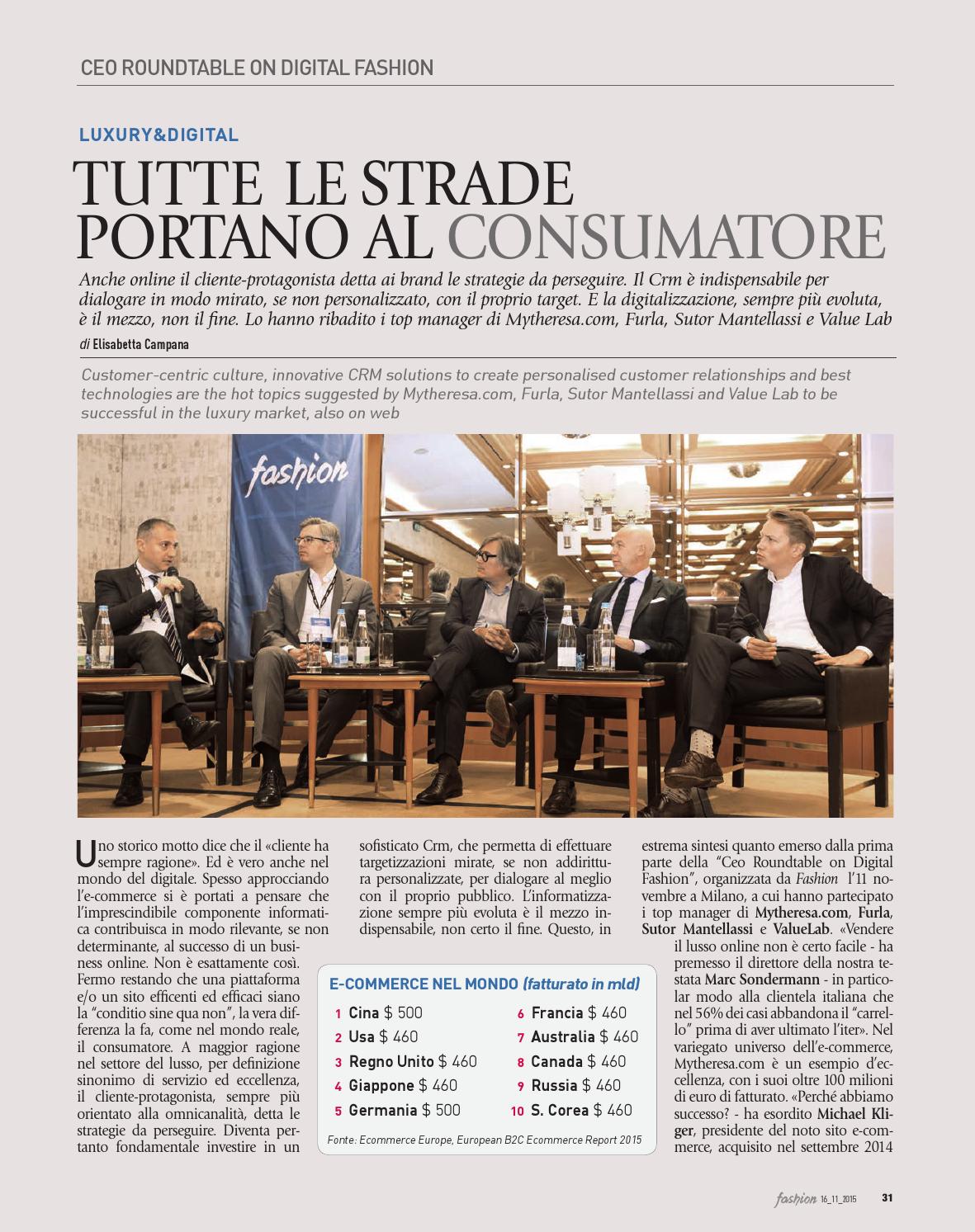 sutor mantellassi fatturato