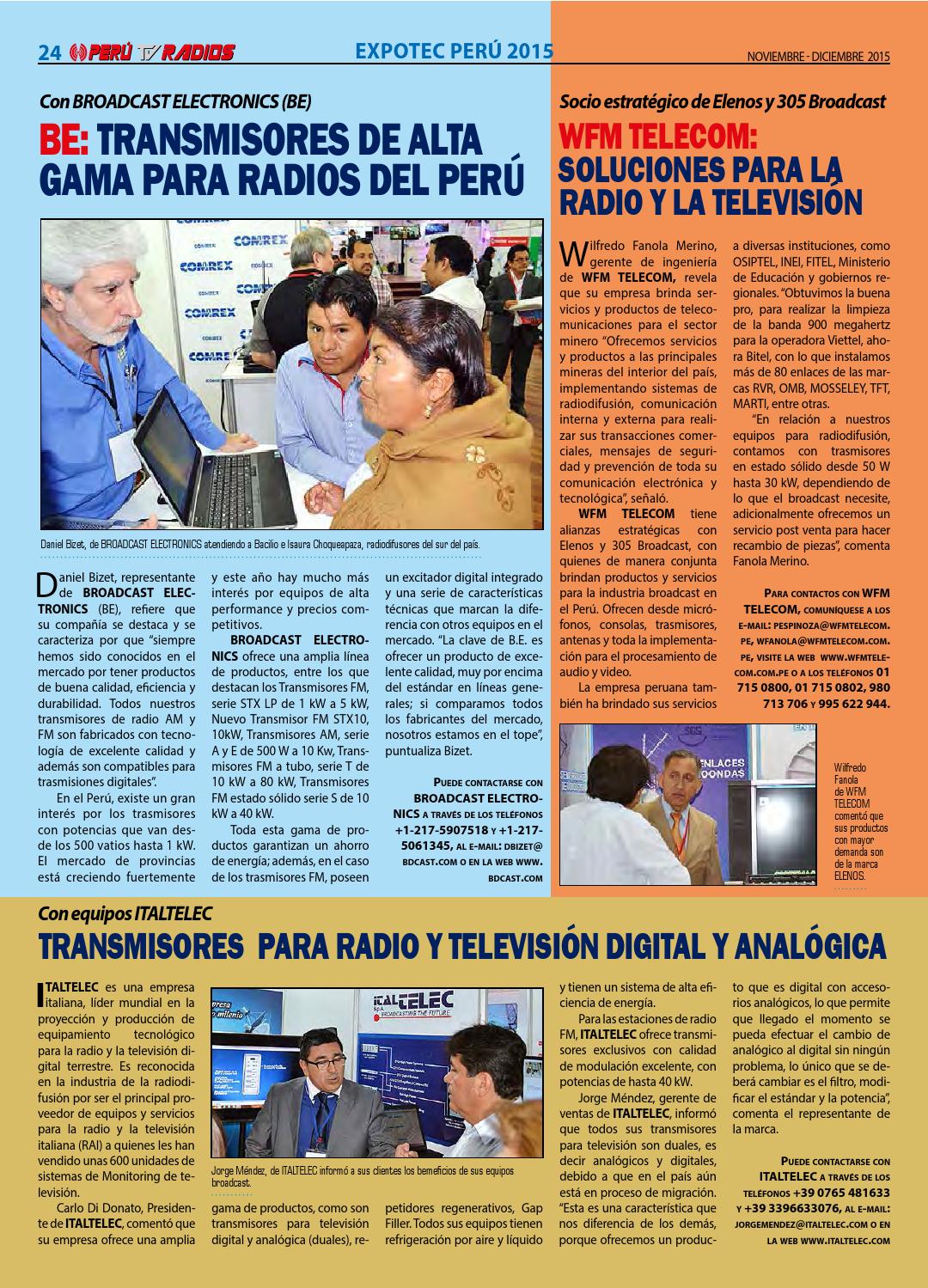 Peru Tv Radios Nov.Dic. 2015 by REVISTA PERU TV RADIOS Issuu