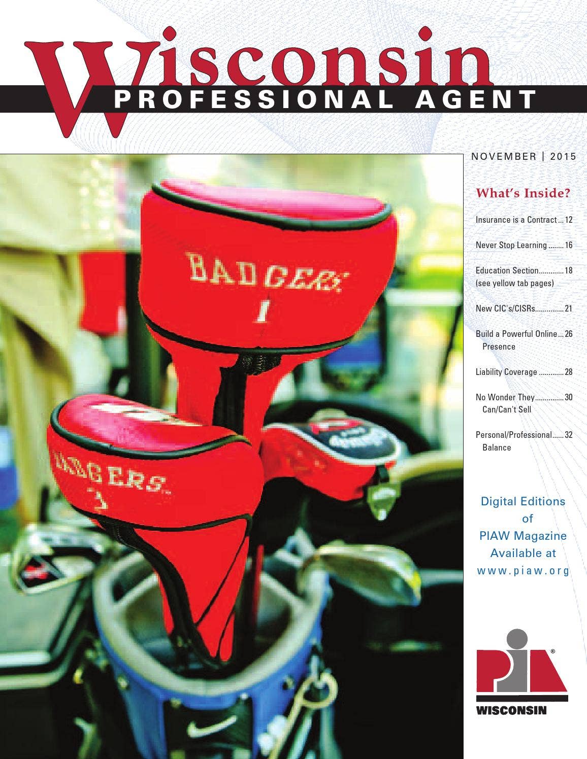 November 2015 Wisconsin Professional Agent by Professional Insurance ...
