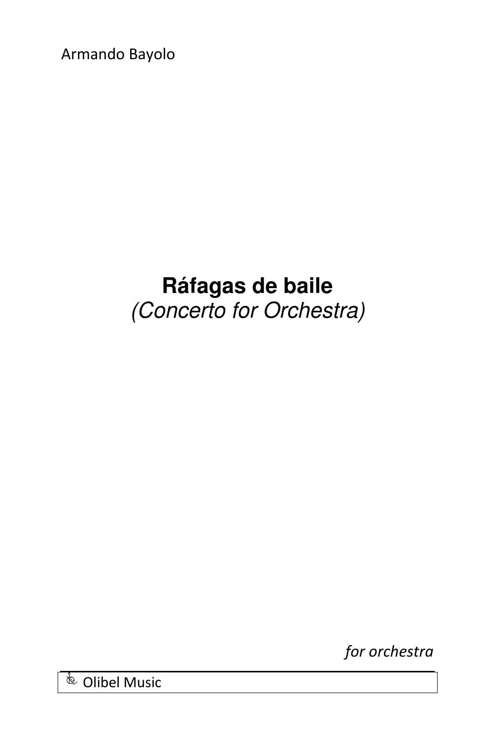 Rafagas De Baile Concerto For Orchestra By Olibel Music Issuu