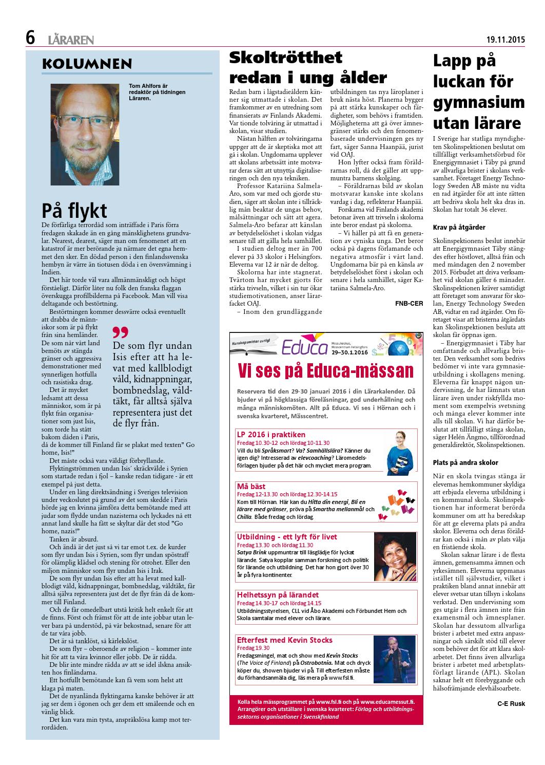 Läraren 24 2015 by Tom Ahlfors - issuu