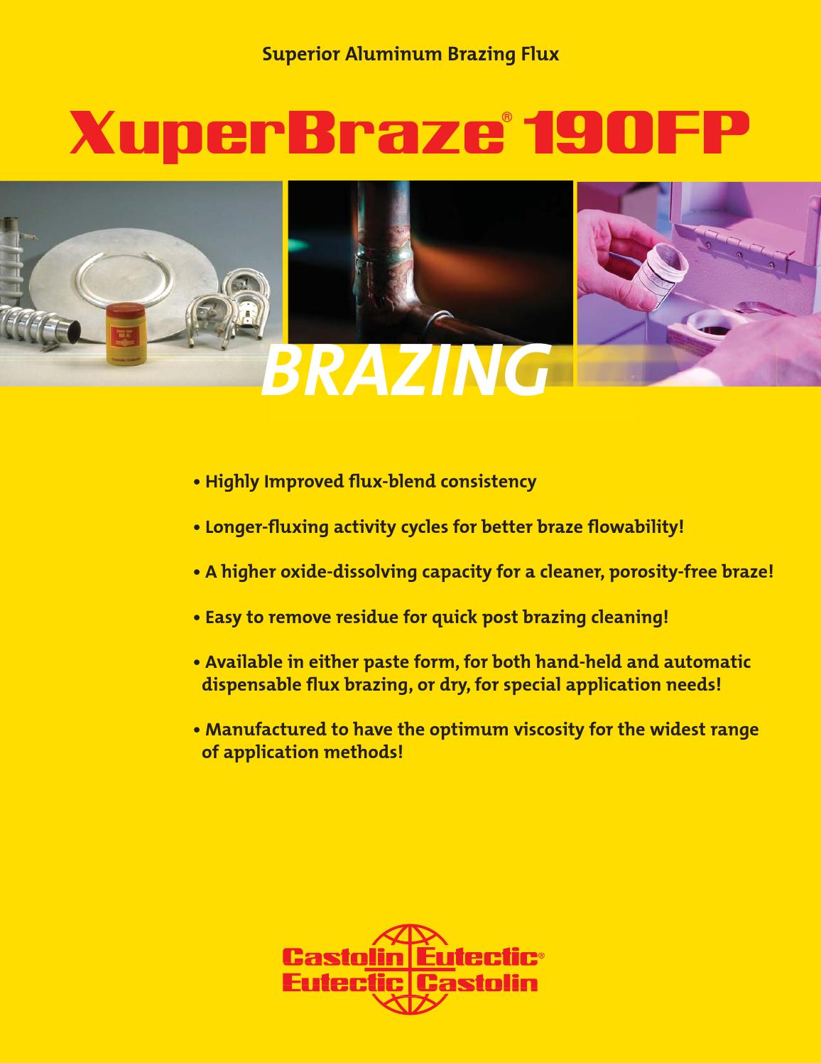 Xuperbraze 190fp by Castolin Eutectic - Issuu