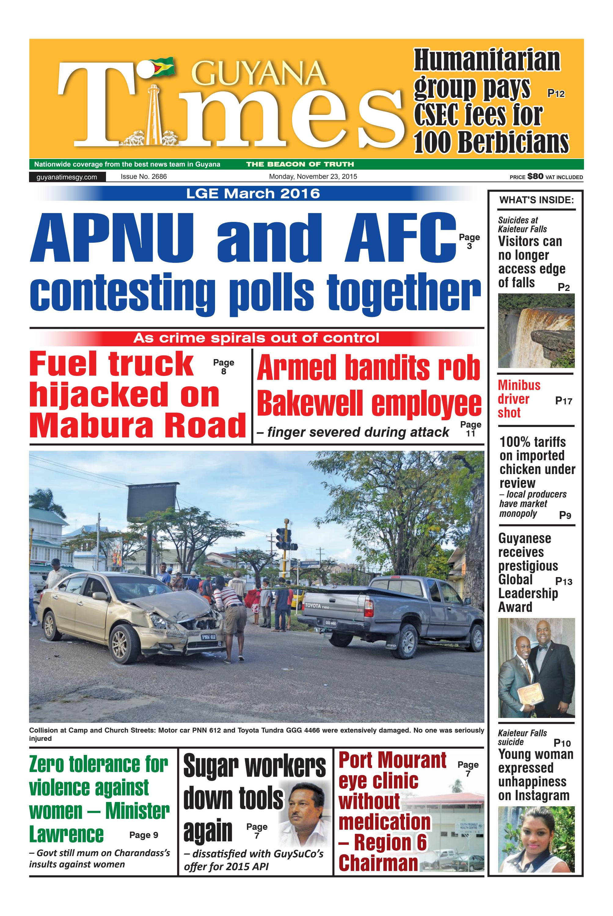 Guyana Times Daily - November 23, 2015 by Gytimes - Issuu