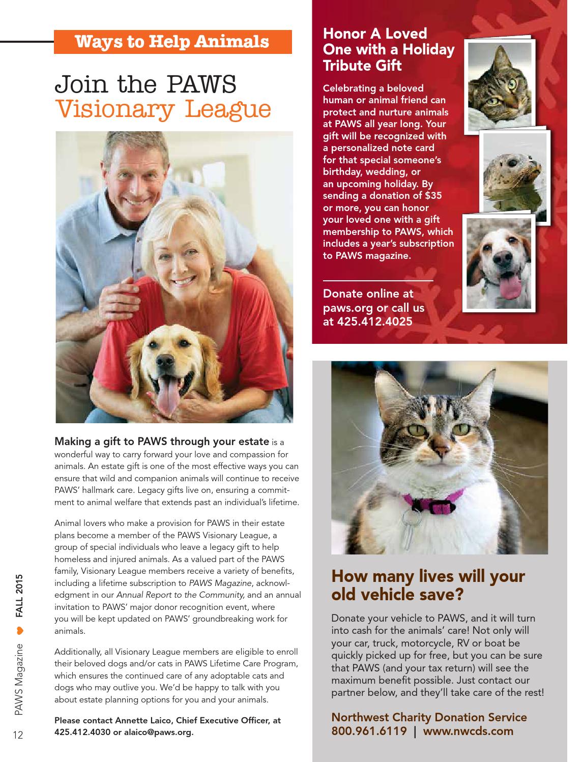 PAWS Magazine, Fall 2015 by PAWS Issuu