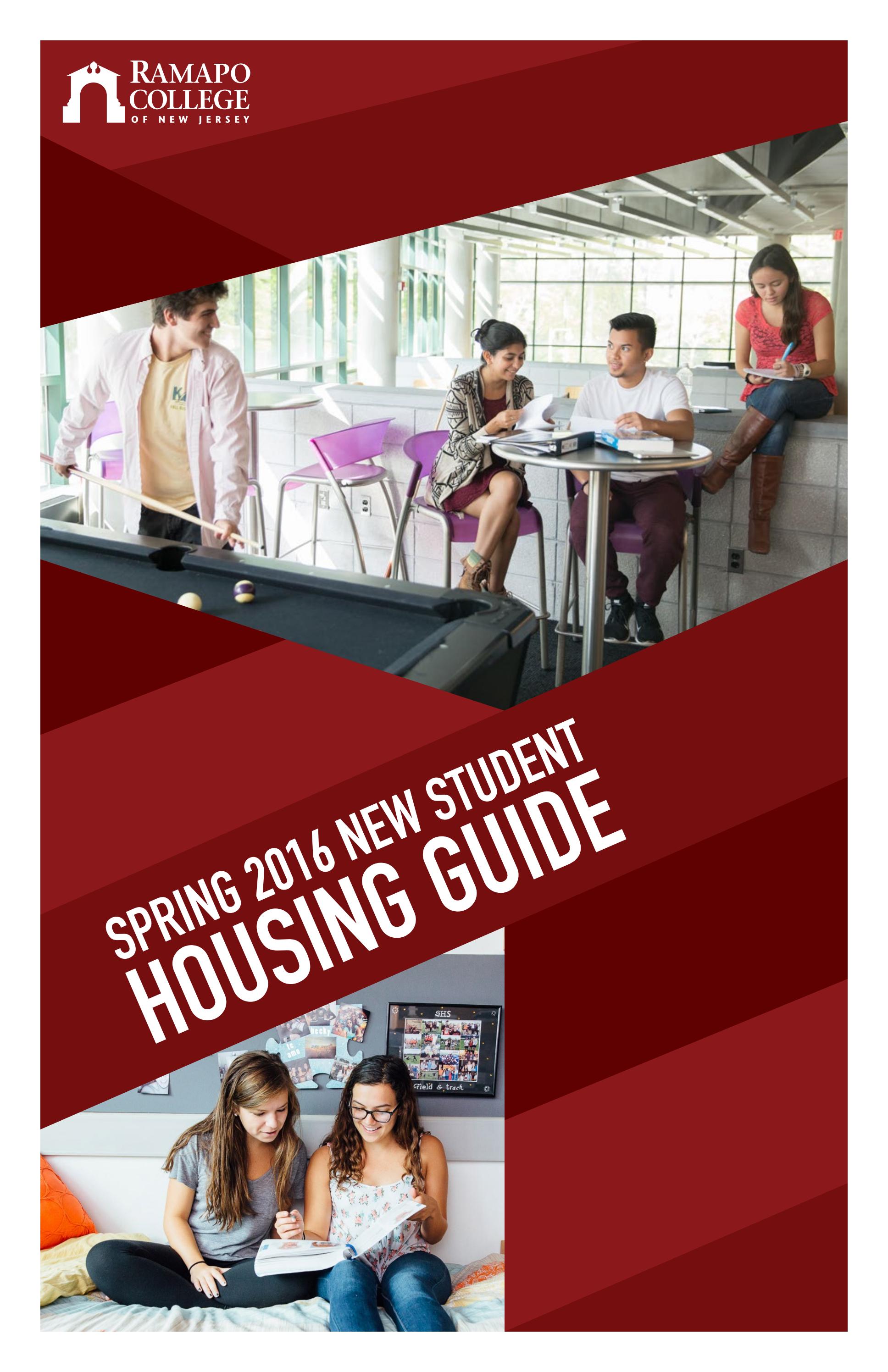 Ramao College Spring 2016 New Student Housing Guide by Ramapo College