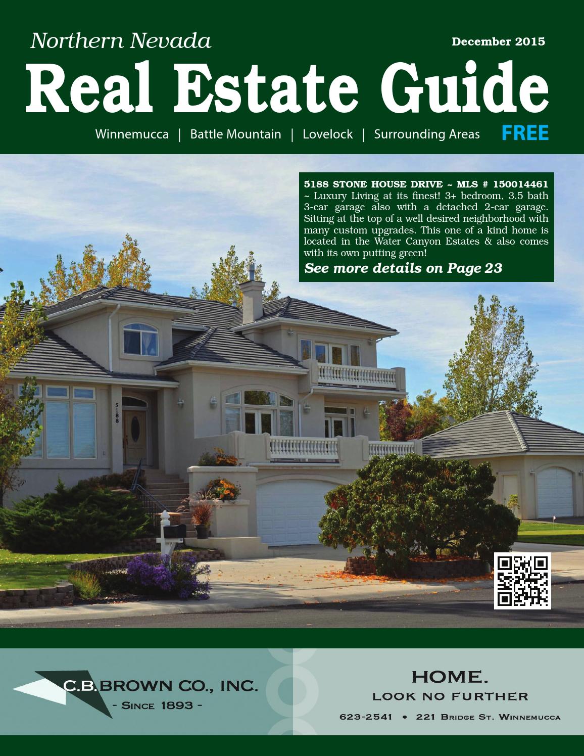 Northern Nevada Real Estate Guide December 2015 by