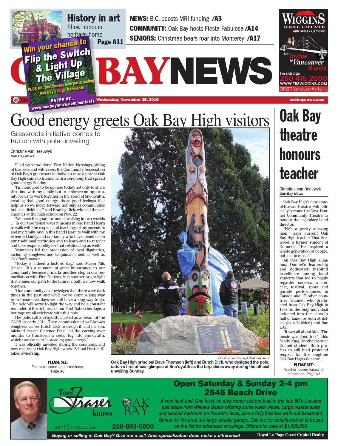Oak Bay News, November 25, 2015 by Black Press Media Group Issuu