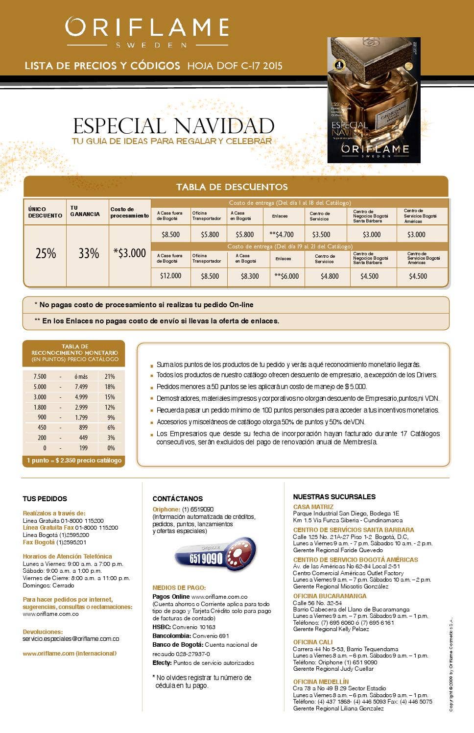 Listaprecios c17 co by Oriflame Latinoamérica Issuu
