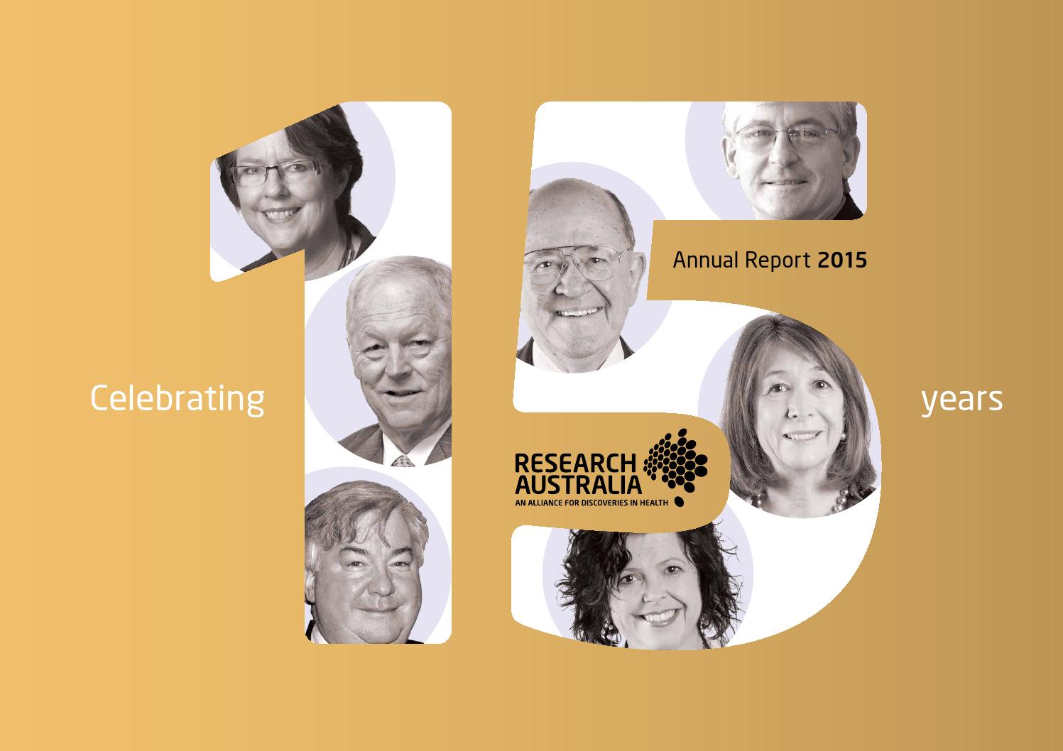 Research Australia Annual Report 2015 by Research Australia Issuu