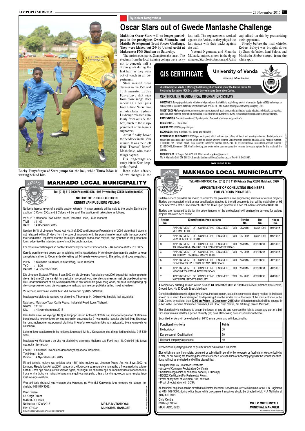 27 November 2015 Limpopo Mirror By Zoutnet Issuu