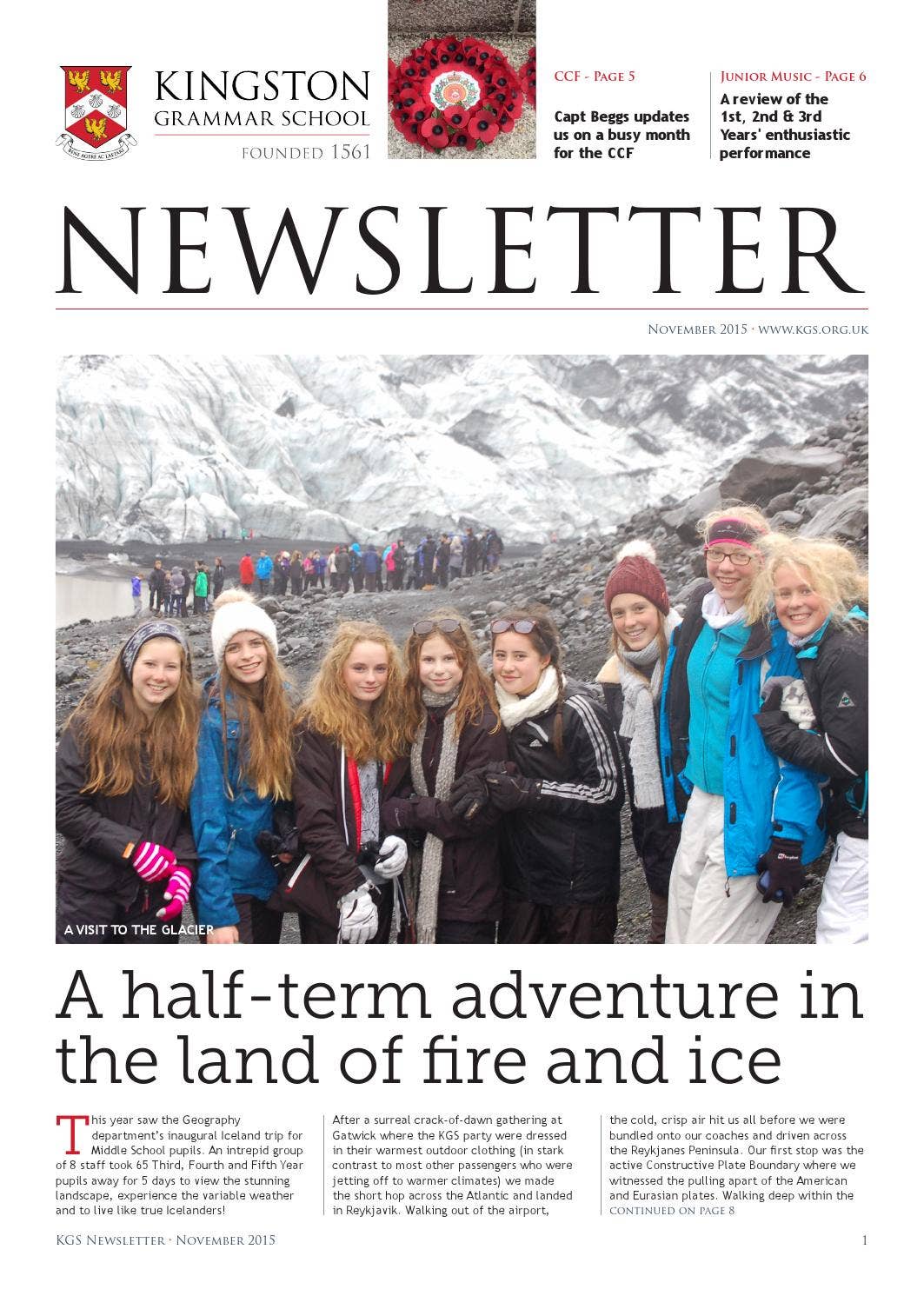 KGS Newsletter November 2015 by Kingston Grammar School - Issuu
