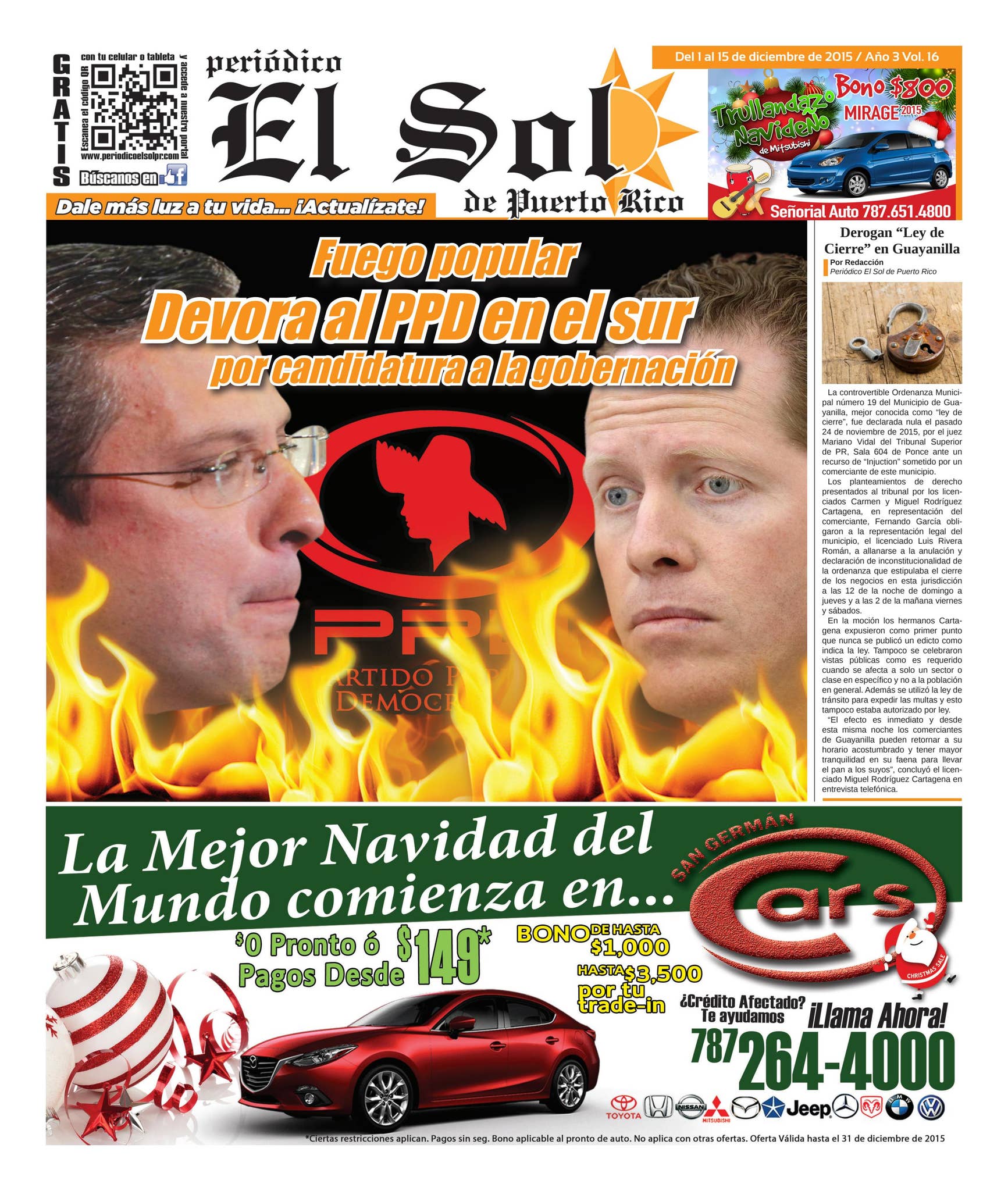 Periodico El Sol de PR 1-15 Dic. 2015 by El Sol de PR - Issuu