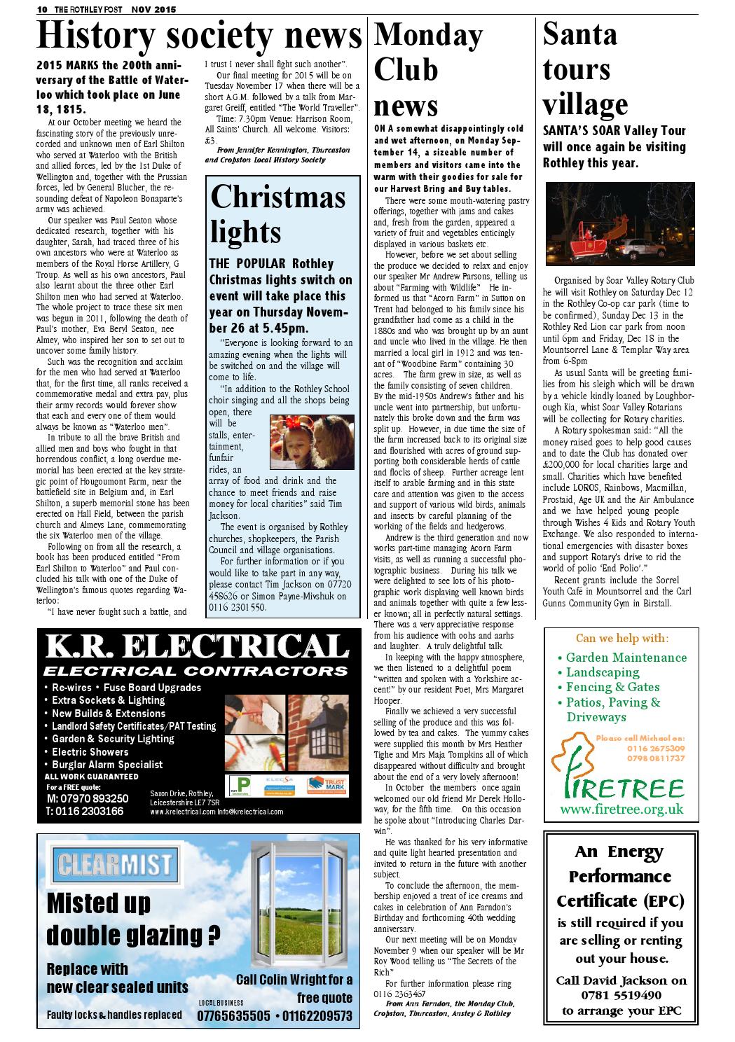 Rothley Post 115 Nov Dec 2017 By The Birstall Issuu Rothley Post 115 Nov Dec 2017