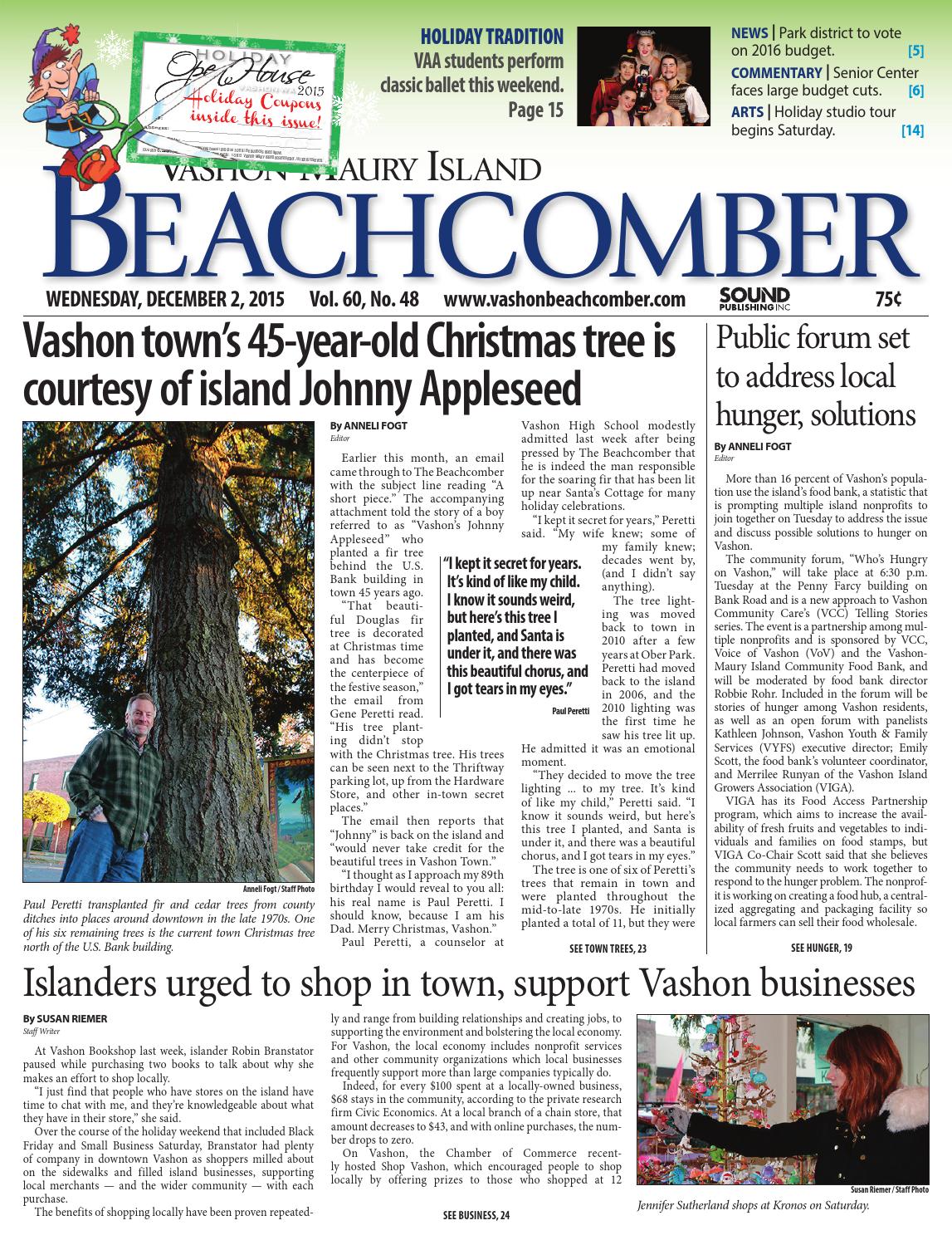 VashonMaury Island December 02, 2015 by Sound Publishing