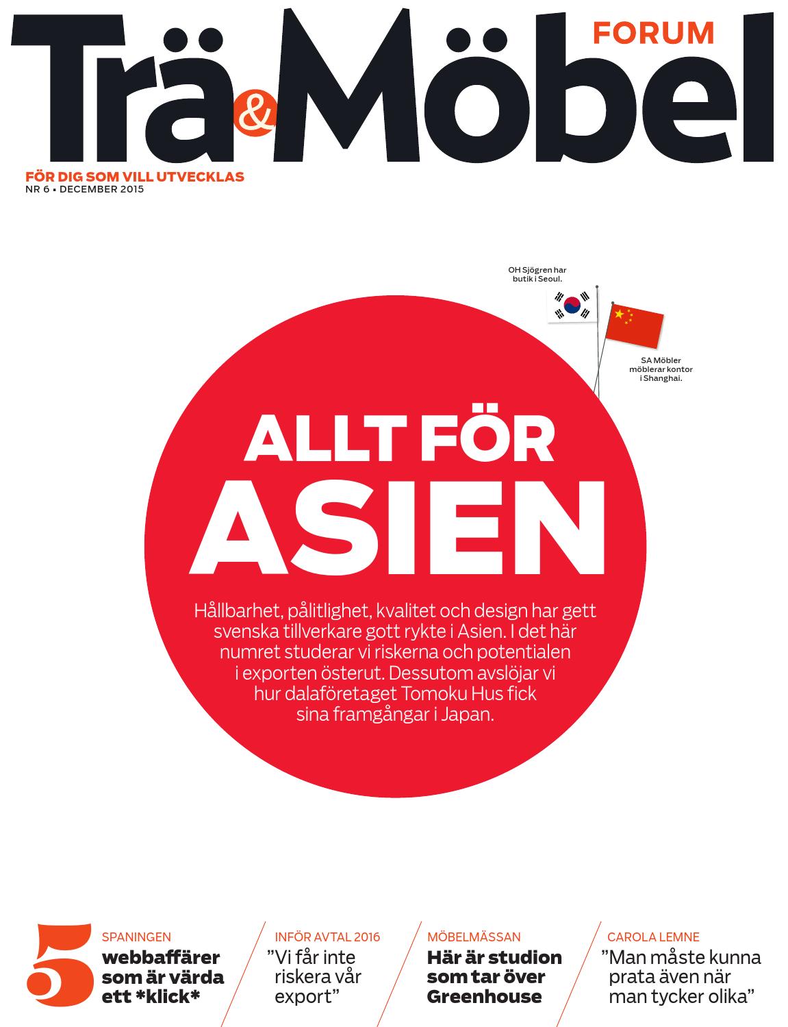 Trä & Möbelforum #6 2015 by Tidningar - Issuu