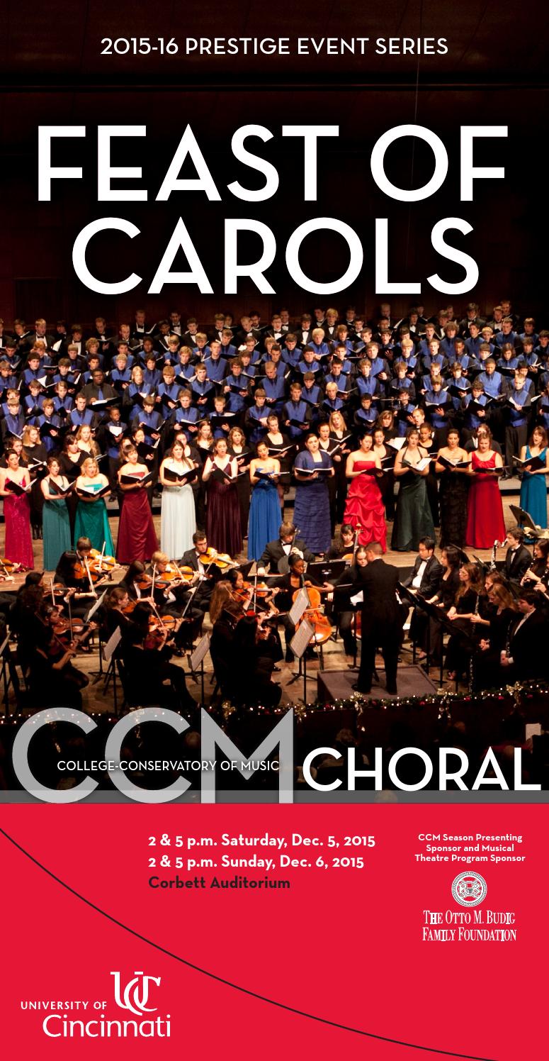 CCM Proudly Presents 2015's FEAST OF CAROLS by UC's College