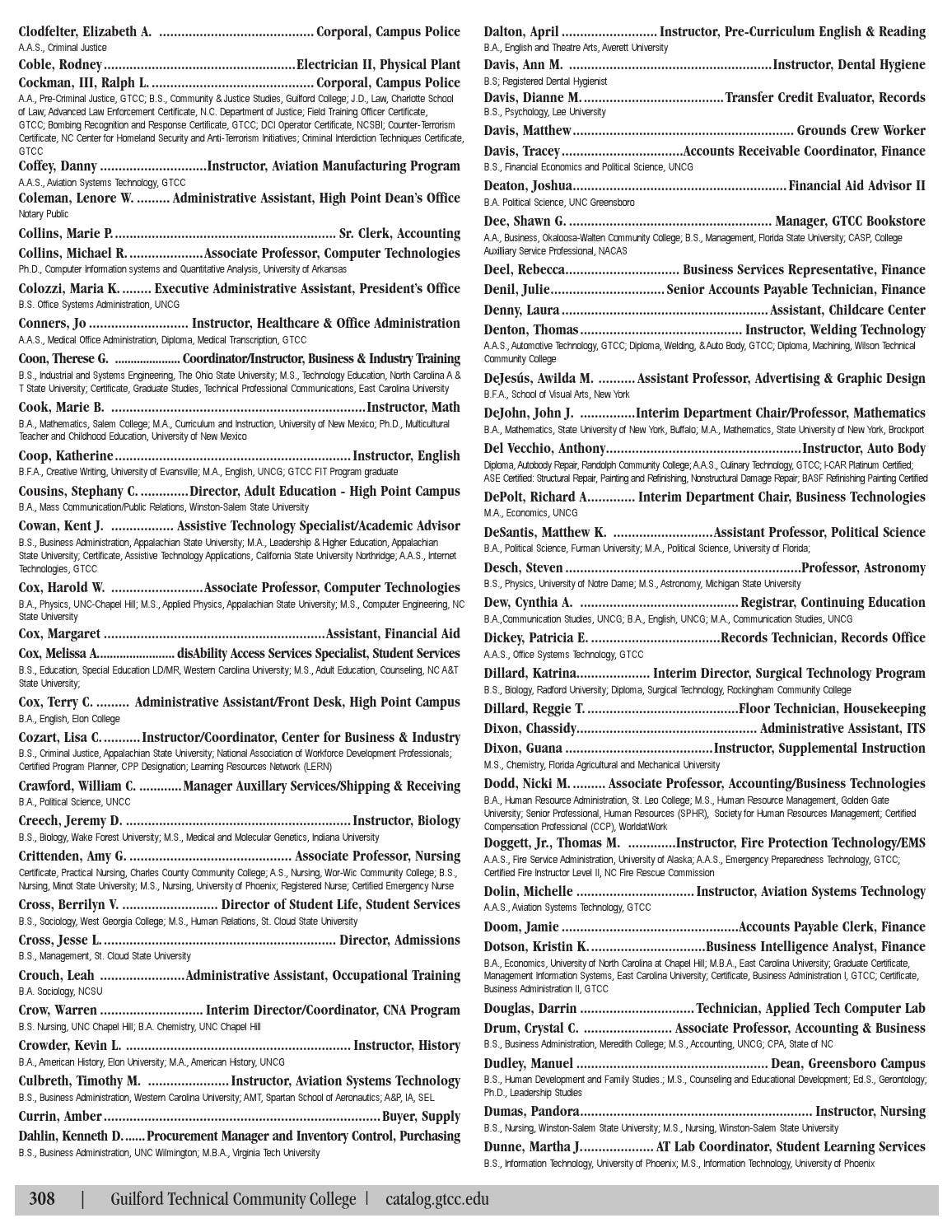 20152016 GTCC Student Catalog by Guilford Technical Community College