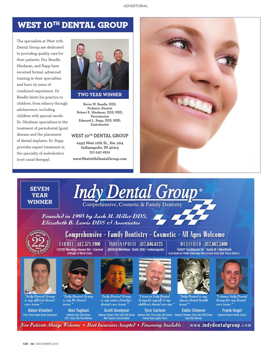 Indianapolis Monthly Top Dentist 12.15 by Indianapolis Monthly Issuu