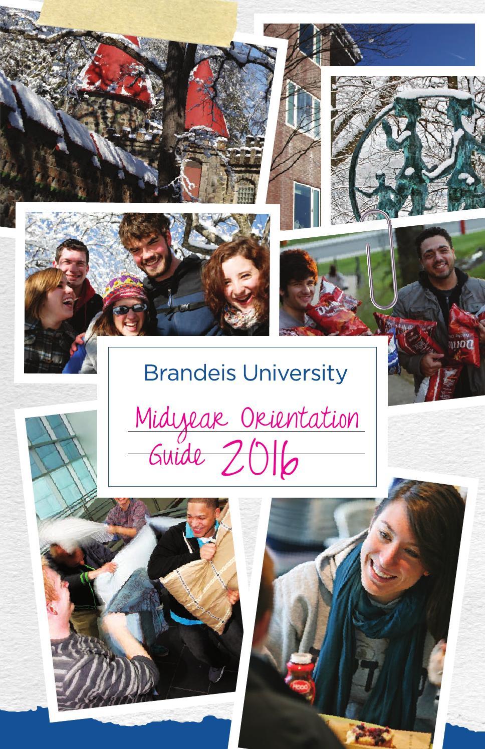 Brandeis Midyear Orientation PreArrival Guide 2016 by Brandeis