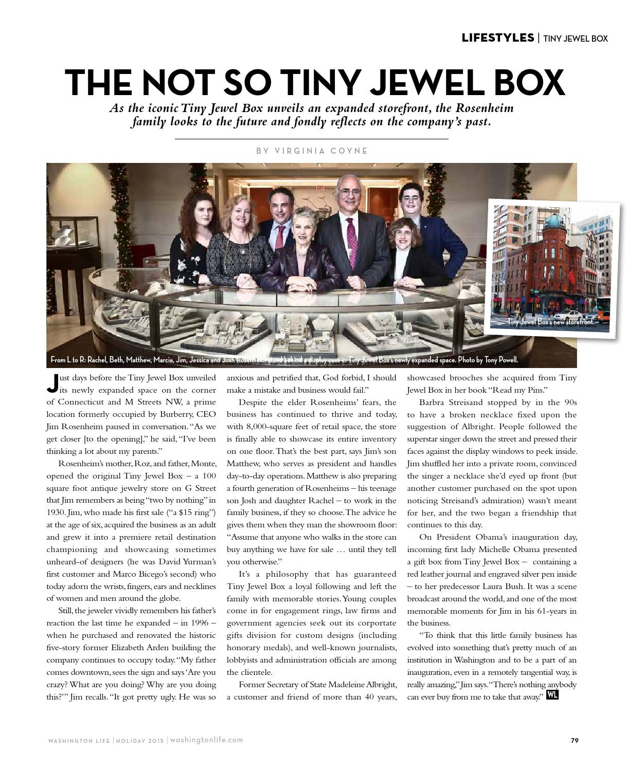 Tiny Jewel Box Holiday 2015 by Washington Life Magazine Issuu