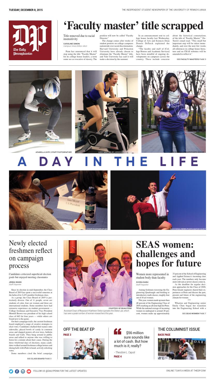 December 8, 2015 by The Daily Pennsylvanian Issuu