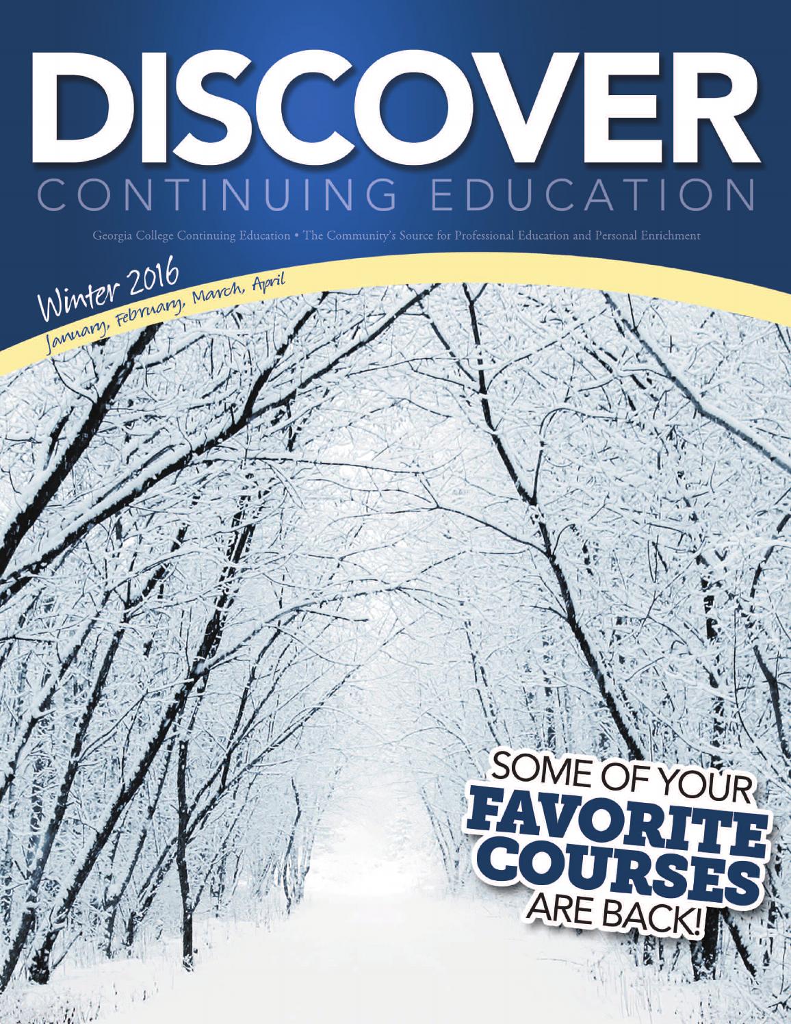 Continuing Education Catalog Winter 2016 by College & State