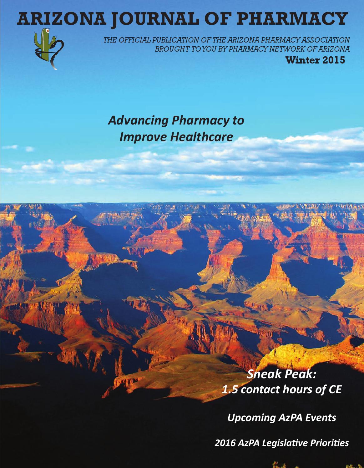 Ajp Winter 2015 By Arizona Pharmacy Association Issuu