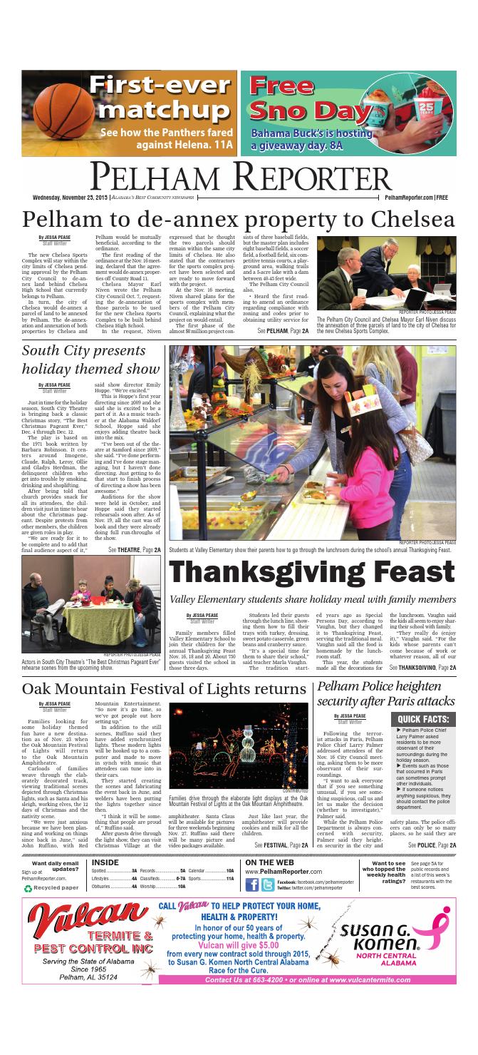 Pelham Reporter, November 25, 2015 by Design2Pro Issuu