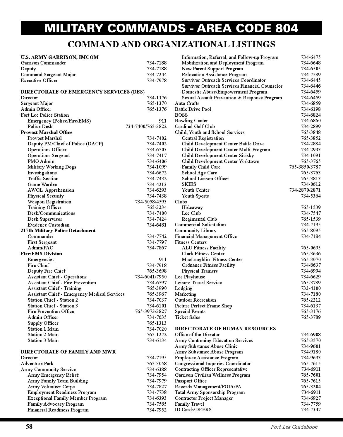 Fort Lee Directory 2015 by Military News Issuu