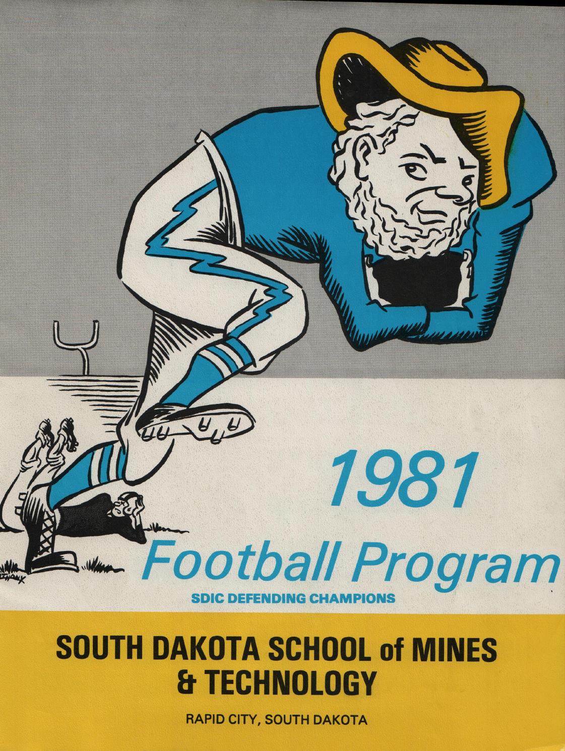 South Dakota School of Mines & Technology 1981 Football Media Guide by
